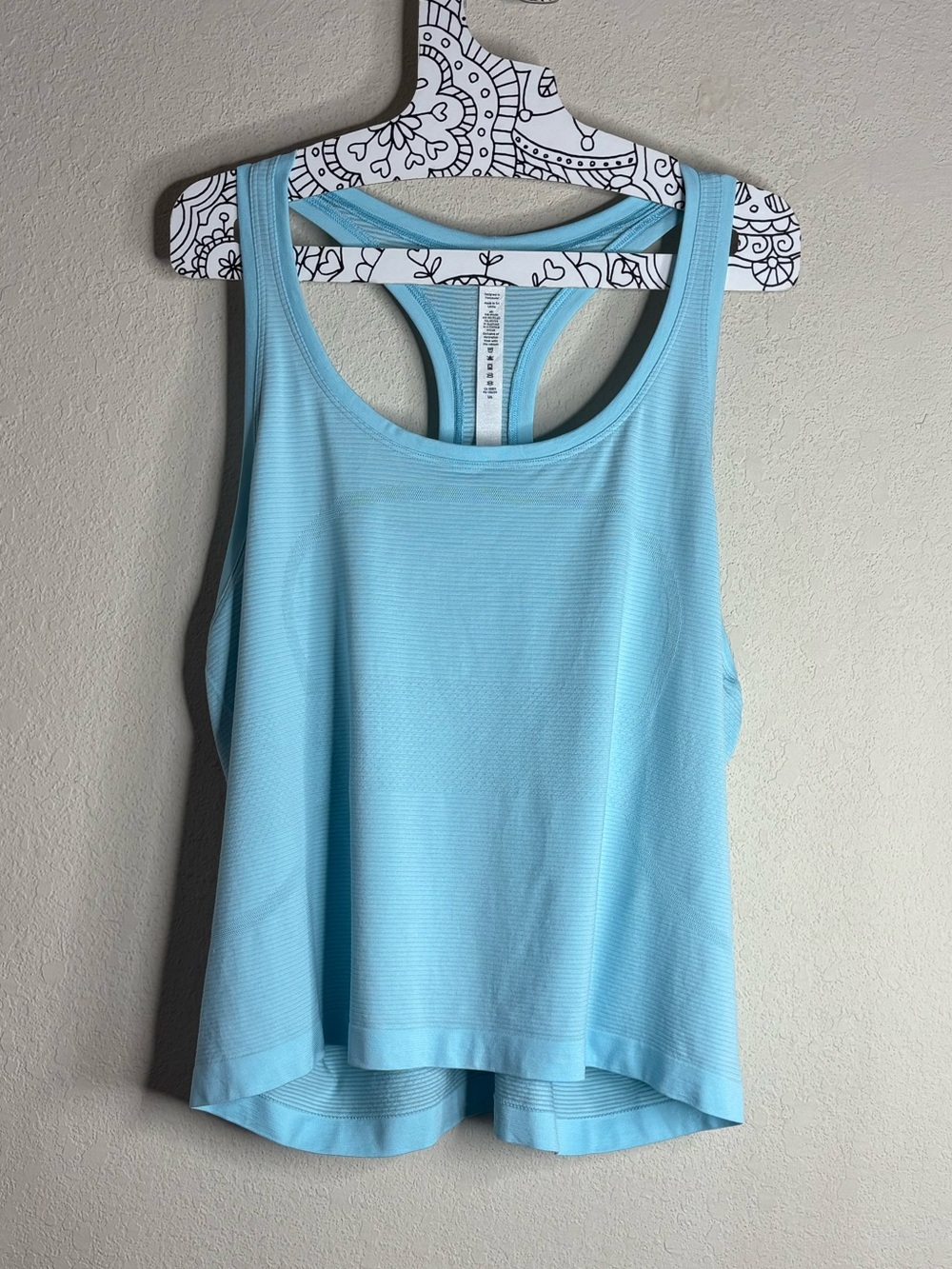 Lululemon swiftly tech tank baby blue size 16